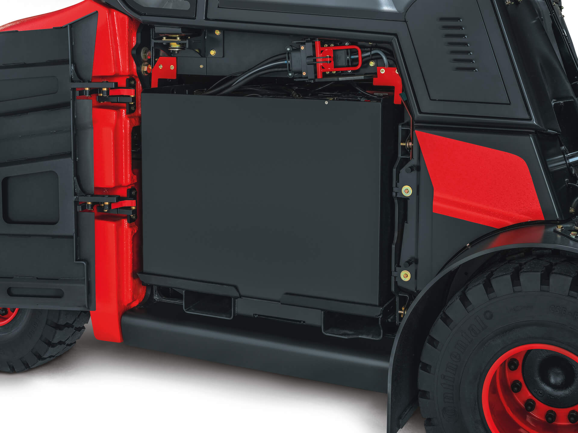 Linde E60 E80 detail loodzuurbatterijen