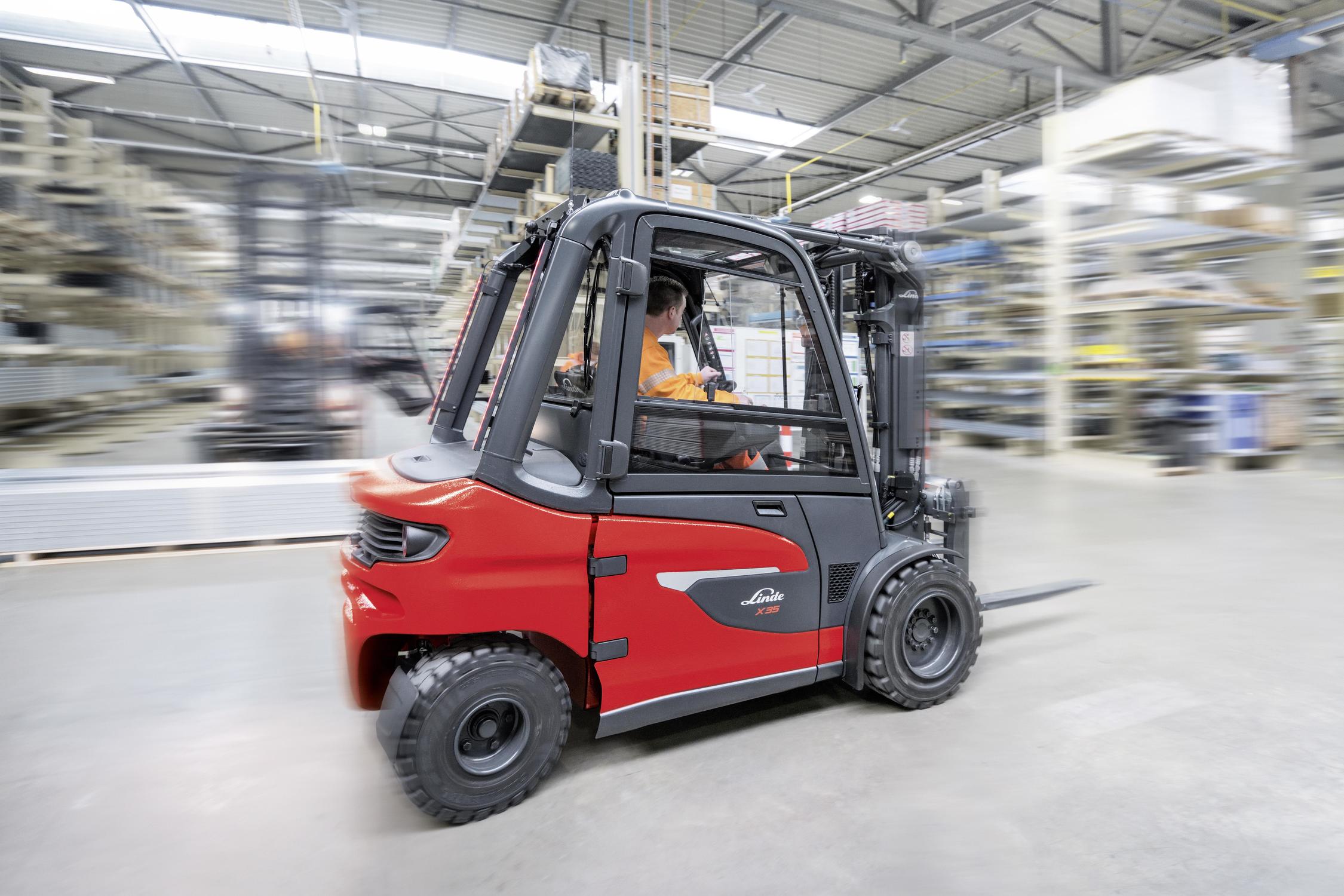 Linde veiligheid controle snelheid X35 elektrische heftruck