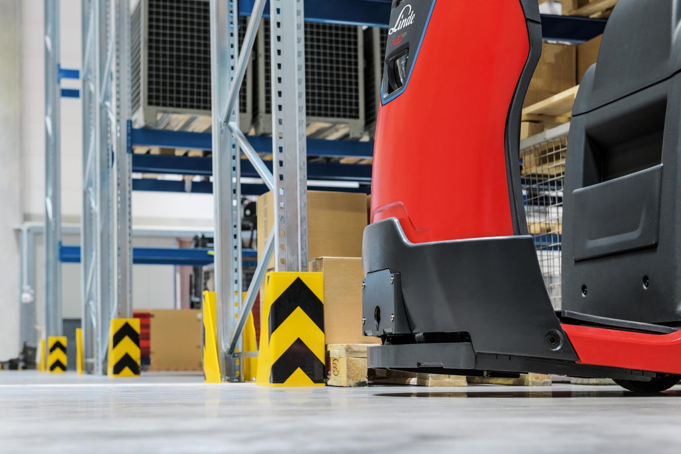 Linde semiautomatische orderpicktruck N20 SA met veiligheidsscanner