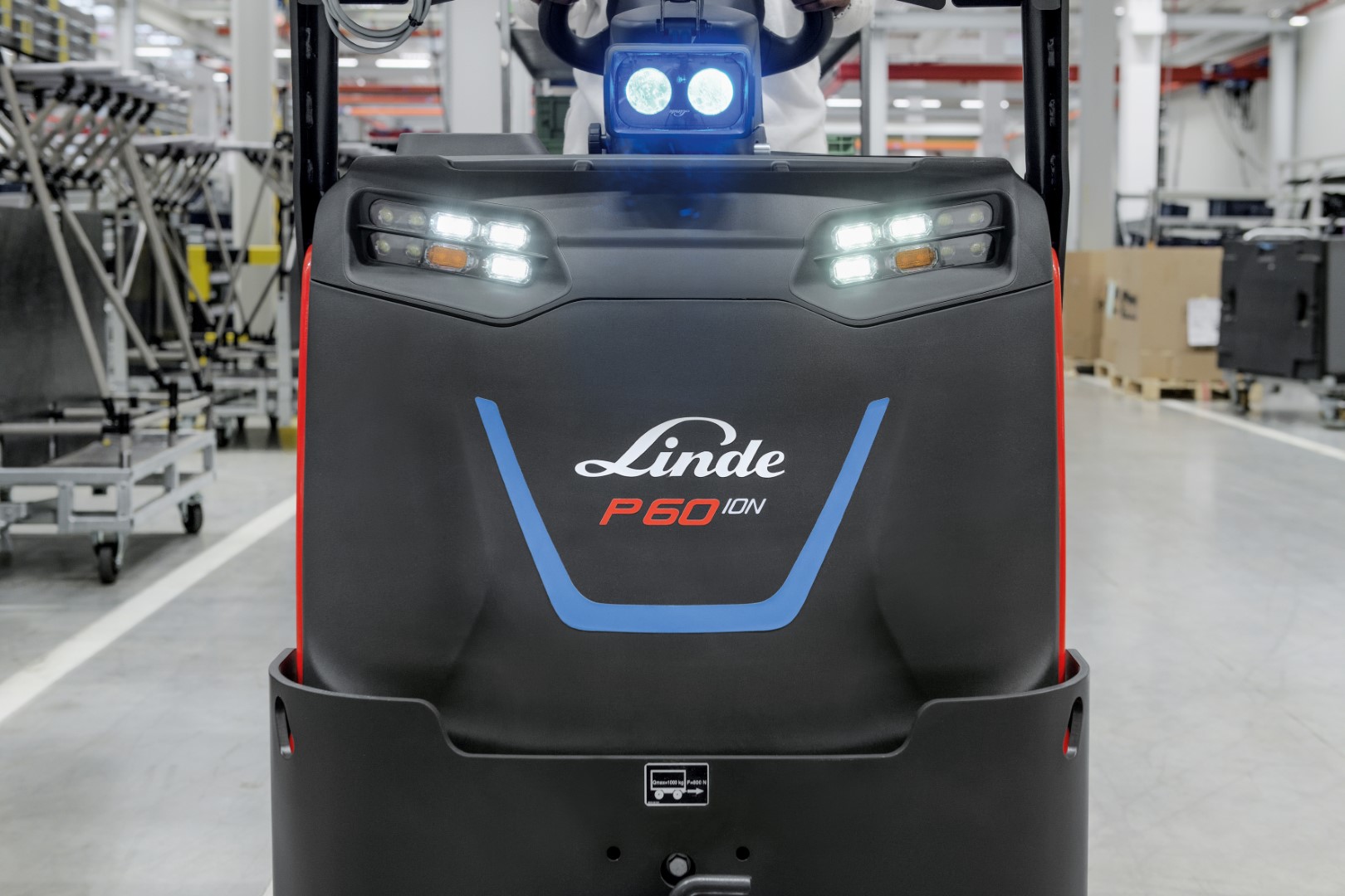 Elektrische trekker Linde P60 met lithium ion batterij