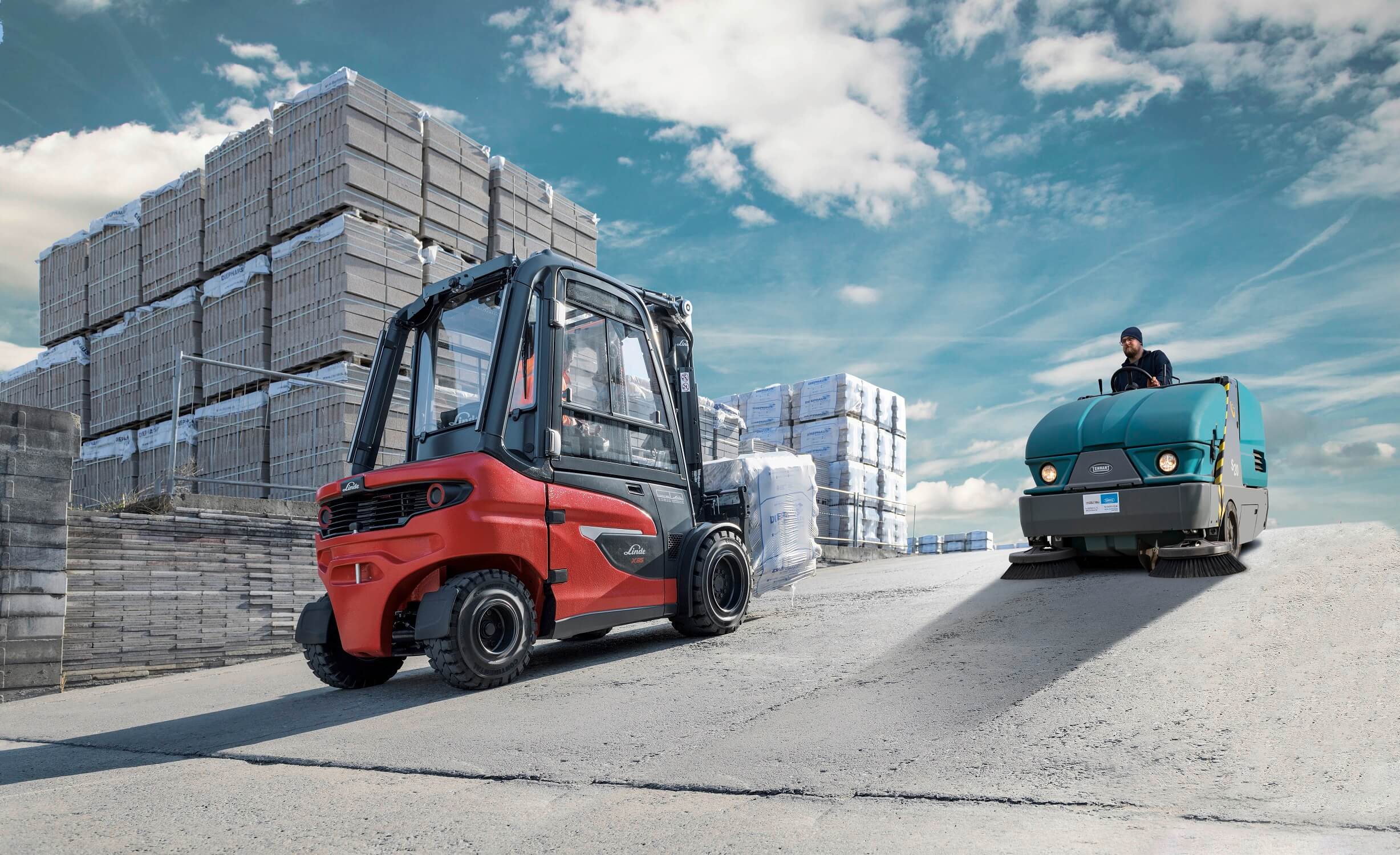 Missie visie strategie Motrac Linde heftruck en Tennant veegmachine