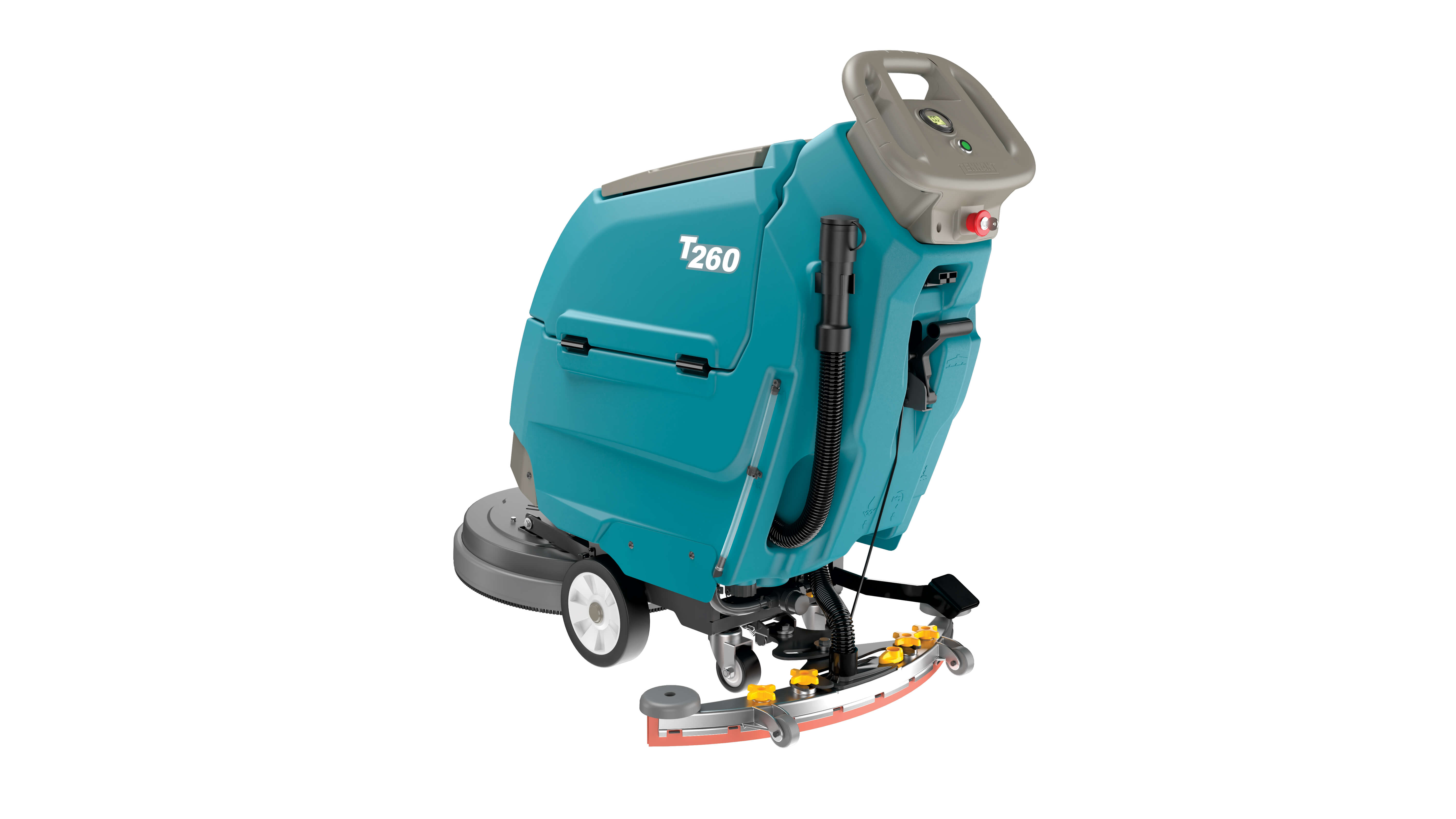 Tennant T260 schrobzuigmachine achteraanzicht